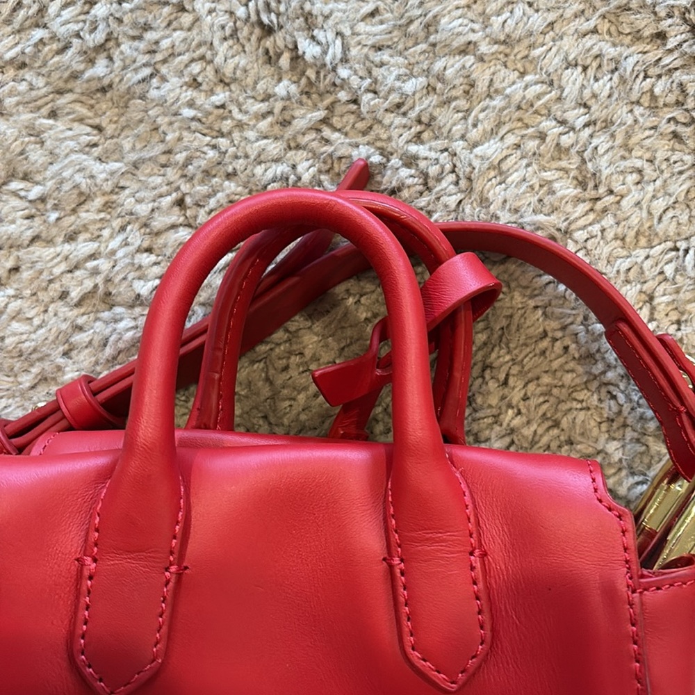 J. Crew Mini Red Leather Handbag - Picture 5 of 9